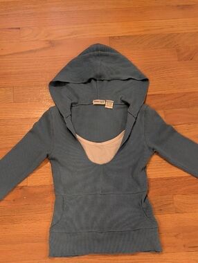 Y2K Energie Light Blue Waffle-Knit Pullover